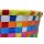 W&auml;schetasche aus geflochtenen Kunststoffb&auml;ndern multicolor - Aufbewahrungskorb Allzweckkorb