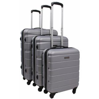 Trolley-Reisekoffer &quot;STRUCTURE&quot; ABS-Hartschale Farbe: silber
