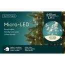 Micro-Lichterkette B&uuml;ndel 190cm-640L Outdoor warmweiss