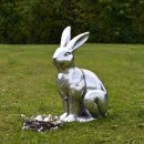 Hase XXL "Silver Rabbit" antik 36x21,5x51cm