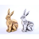 Hase &quot;Golden/ Silver Rabbit&quot; antik 30x18x41cm