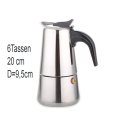 Espresso-Kanne Edelstahl 300ml 6 Tassen