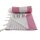 Hamam-Strandtücher aus 100% Bio-Baumwolle Streifen grau-pink