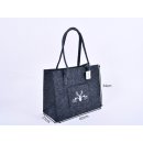 Filztasche Hirsch 42x34x21cm dunkelgrau