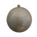 Weihnachts-Kugel bruchfest gl&auml;nzend 140mm perle
