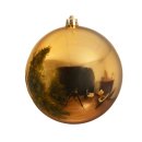 Weihnachts-Kugel bruchfest gl&auml;nzend 200mm hellgold