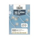 Lichterkette 50-LED Strang 245cm 8-H Timer transparent/warmw