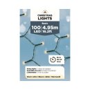 Lichterkette 100-LED 495cm 8-H Timer Farbe: grün/warmweiss