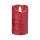 LED-Wachskerze rot 7,5x13cm 6h-Timer battbetr 2xAA