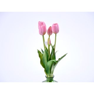 5er Tulpen-Strauß Real-Touch 40cm flieder