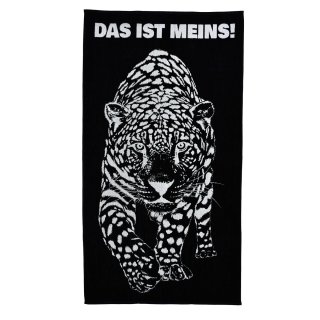 Frottee-Strandtuch Designs 2022 Badetuch 90x170cm 100% Baumwolle Design: Leopard - schwarz-weiss