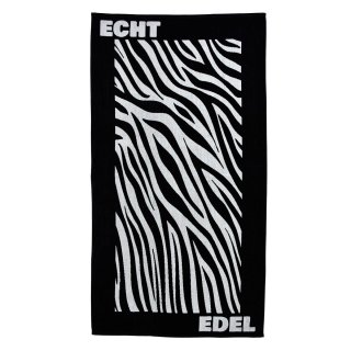 Frottee-Strandtuch Designs 2022 Badetuch 90x170cm 100% Baumwolle Design: Zebra - schwarz-weiss